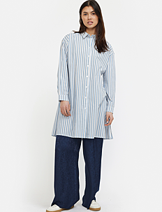 Soft Rebels SRInoa Long Shirt - Skjortekjoler - STRIPES WINDSURFER / blue