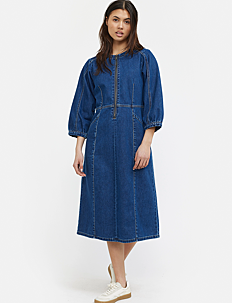 Soft Rebels SRMariana Midi Dress - Denimkjoler - DARK BLUE DENIM / blue