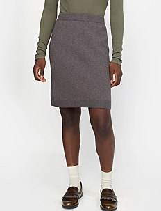 Soft Rebels SRDalton Skirt Knit - Klær - MOREL / grey