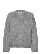 SRAllison V-neck Knit - MEDIUM GREY MELANGE