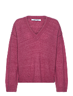 SRAllison V-neck Knit - ROSE WINE MELANGE