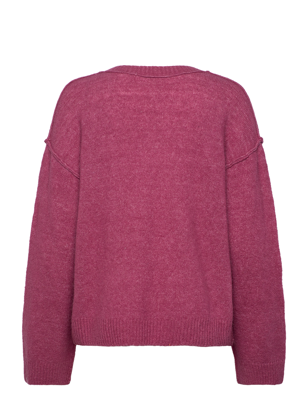 Soft Rebels - SRAllison V-neck Knit - strikkegensere - rose wine melange - 2