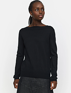 Soft Rebels SREpira Boatneck Knit - Klær - BLACK / black