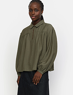 Soft Rebels SRSydney Blouse - Klær - TEA LEAF / green