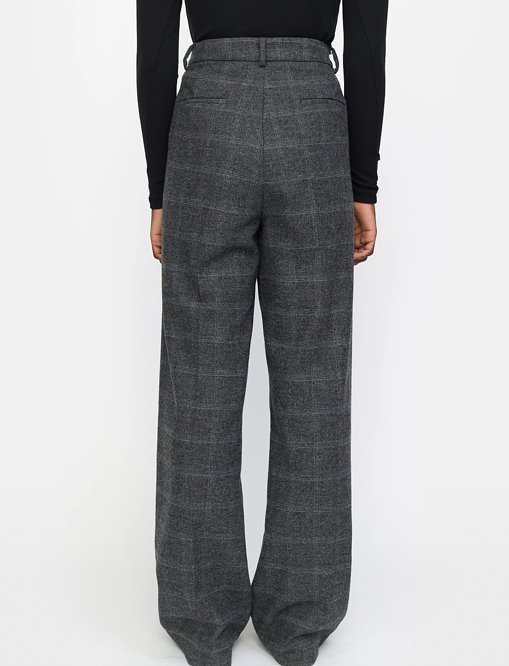 Soft Rebels - SRAnnie Pant - dressbukser - checked grey melange - 4