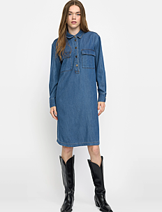 Soft Rebels SRErin Dress - Denimkjoler - MEDIUM BLUE DENIM WASH / blue