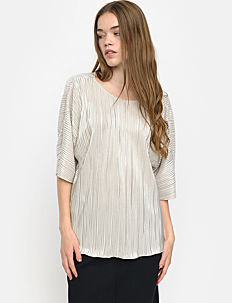 Soft Rebels SRNevaeh Blouse - Klær - SILVER PLISSÉ / silver