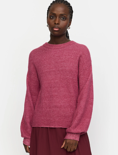 Soft Rebels SRAllison knit - Klær - ROSE WINE MELANGE / pink/rose