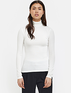 Soft Rebels SRFenja Rollneck Top - Klær - SNOW WHITE / white