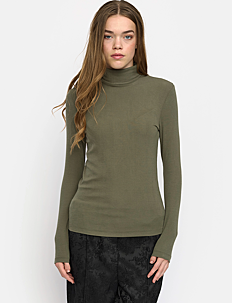 Soft Rebels SRFenja Rollneck Top - Klær - TEA LEAF / green