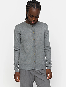 Soft Rebels SRMarla cardigan knit - Klær - MEDIUM GREY MELANGE / grey