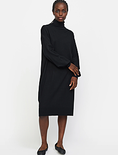 Soft Rebels SRLea Rollneck Dress Knit - Klær - BLACK / black