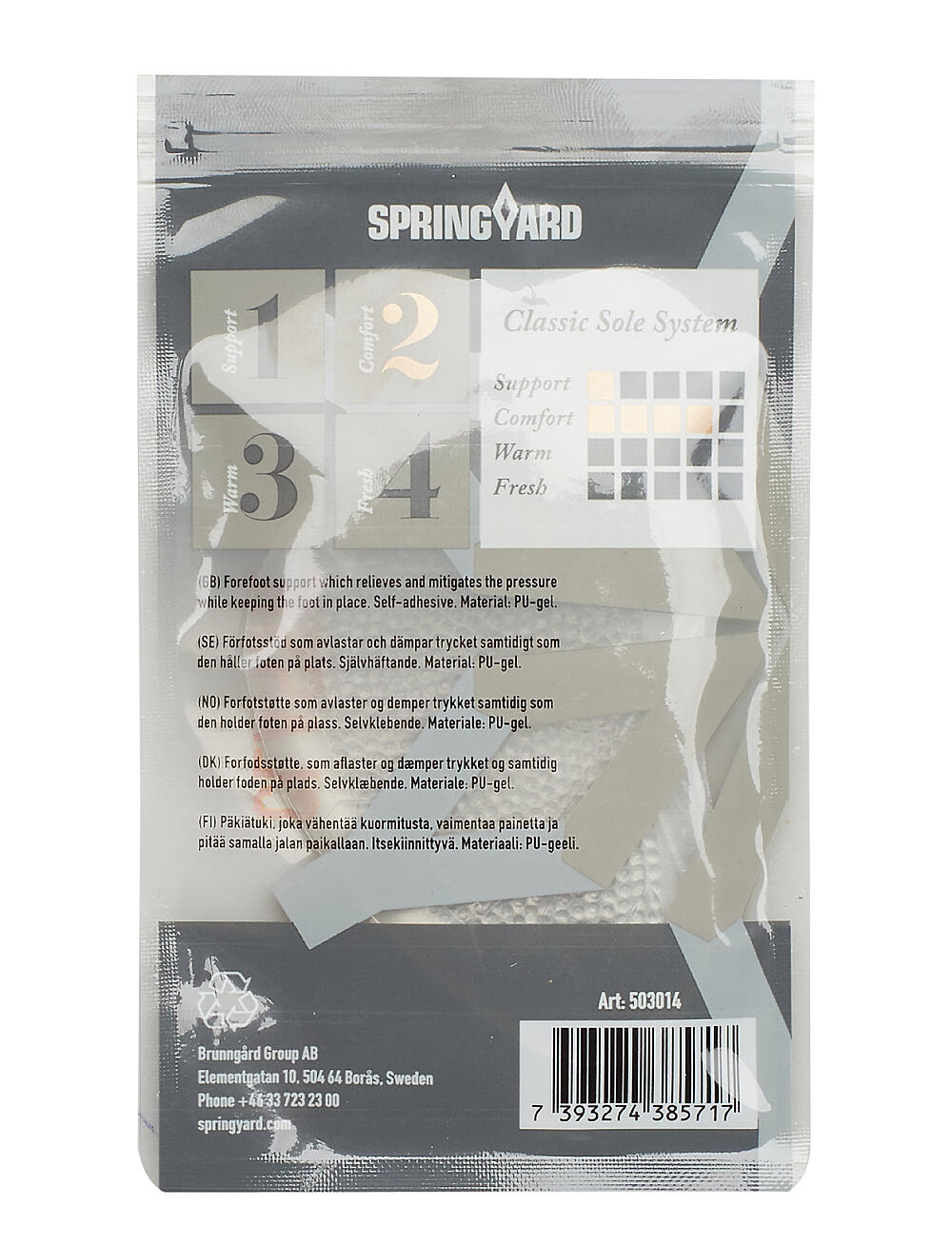 Springyard - Gel Front Classic - såler - transparent - 3