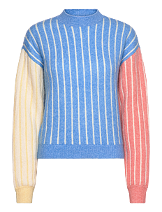 STINE GOYA SGNachi, 2108 Cable Knit - Kolleksjoner - COLOR BLOCK / blue