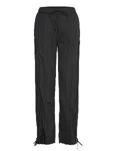 STINE GOYA 2342 Pleated Poly, Loose Pants w/ T - Rette bukser - BLACK / black