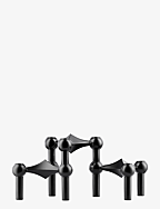 STOFF Nagel candle holder, set with 3 pieces - BLACK