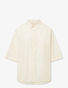 STUDIO FEDER Cecilia shirt - Kortermede skjorter - UNDYED / cream