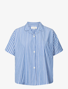 STUDIO FEDER VICTORIA SHIRT - POPLIN - Kortermede skjorter - ODDEN / blue