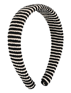 SUI AVA Striped Headband - Hatter & Luer - BLACK / multi