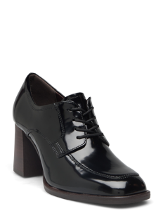 Tamaris Women Lace-up - Mokasiner med hæl - BLACK BRUSH / black