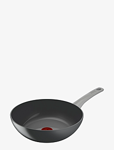 Tefal Renew ON Wokpan 28 cm Grey - Kjøkken - GREY / black