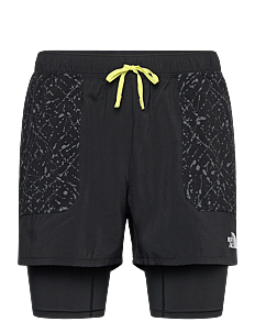 The North Face M SUNRISER 2IN1 SHORT 4IN - Løpeshorts - TNF BLACK/TNF BLACK TRA / black