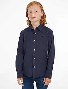 Tommy Hilfiger SOLID STRETCH POPLIN SHIRT L/S - Klær - TWILIGHT NAVY / blue