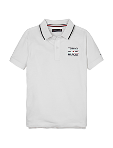 Tommy Hilfiger TOMMY FLAG HILFIGER POLO REG SS - Klær - WHITE / white