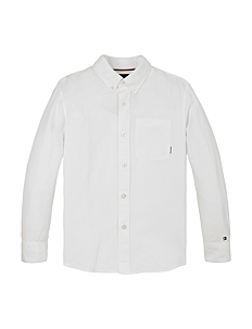 Tommy Hilfiger LINEN BLEND RELAXED SHIRT LS - Klær - WHITE / white