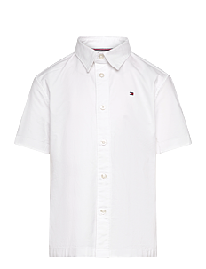 Tommy Hilfiger STRETCH OXFORD SHIRT SS - Klær - WHITE / white