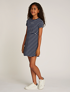 Tommy Hilfiger MINI CORP DRESS SS - Klær - DARK NAVY STRIPES / navy