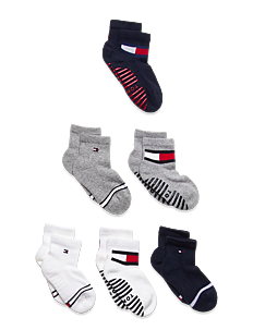 Tommy Hilfiger TH BABY SOCK 6P FLAG SOCK ECOM - Klær - WHITE/GREY/NAVY / multi