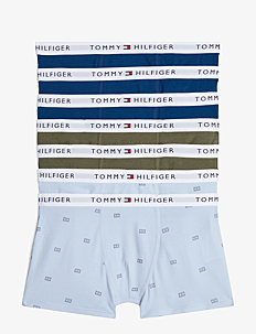 Tommy Hilfiger 7 PK TRUNK PRINT - Underbukser - DEEP INDIGO/BREEZY BLUE FLAG/OLIVE / multi