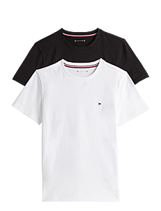 Tommy Hilfiger 2 PK SS TEE - Klær - WHITE/BLACK / white