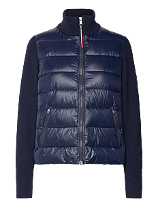 Tommy Hilfiger LW DOWN FEMININE GLOSS KNIT JKT - Vinterjakker - DARK NIGHT NAVY / navy