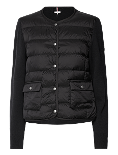 Tommy Hilfiger UL DOWN KNIT MIX JKT - Vinterjakker - BLACK / black