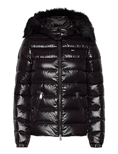 Tommy Jeans TJW TONAL HOODED DOWN JACKET - Vinterjakker - BLACK / black