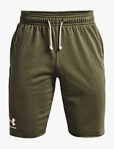 Under Armour UA RIVAL TERRY SHORT - Sweatshorts - MARINE OD GREEN / green