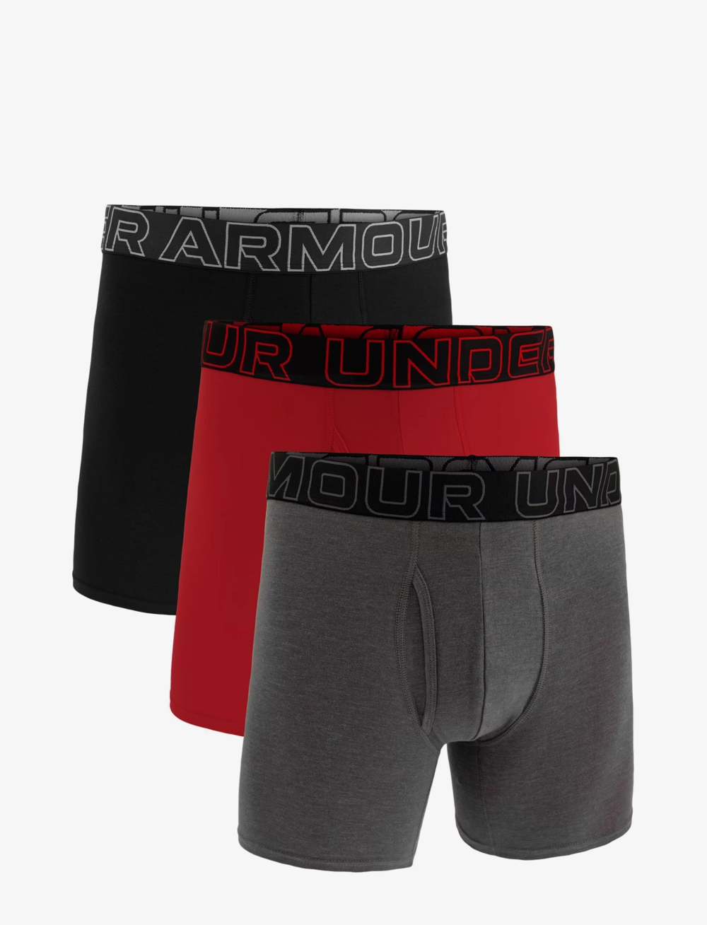 Under Armour - UA PERFORMANCE COTTON - SOLID 6 IN 3PK - boxer briefs - castlerock heather - 1