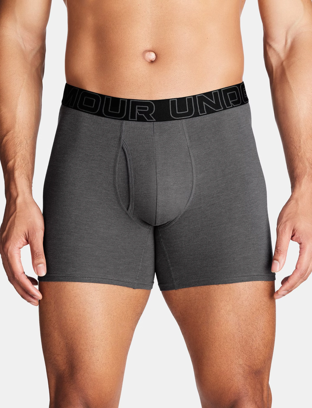 Under Armour - UA PERFORMANCE COTTON - SOLID 6 IN 3PK - boxer briefs - castlerock heather - 0