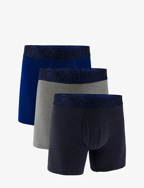 UA PERFORMANCE COTTON - SOLID 6 IN 3PK - MIDNIGHT NAVY