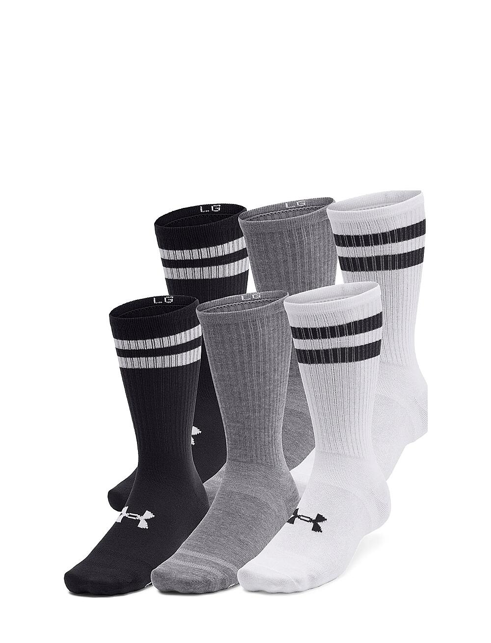 Under Armour - UA Essential 6pk Crew - treningssokker - white - 0