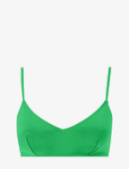 Strappy Scoop Bikini Top - KELLY GREEN