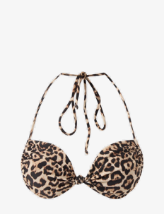 Understatement Underwear Flipped Triangle Bikini Top - Bikinier - LEOPARD / yellow