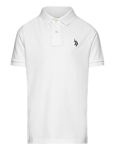 U.S. Polo Assn. DHM Pique Polo - U.S. Polo Assn. - WHITE / DARK SAPPHIRE NAVY DHM / white