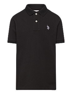 U.S. Polo Assn. DHM Pique Polo - U.S. Polo Assn. - BLACK BRIGHT WHITE DHM / black