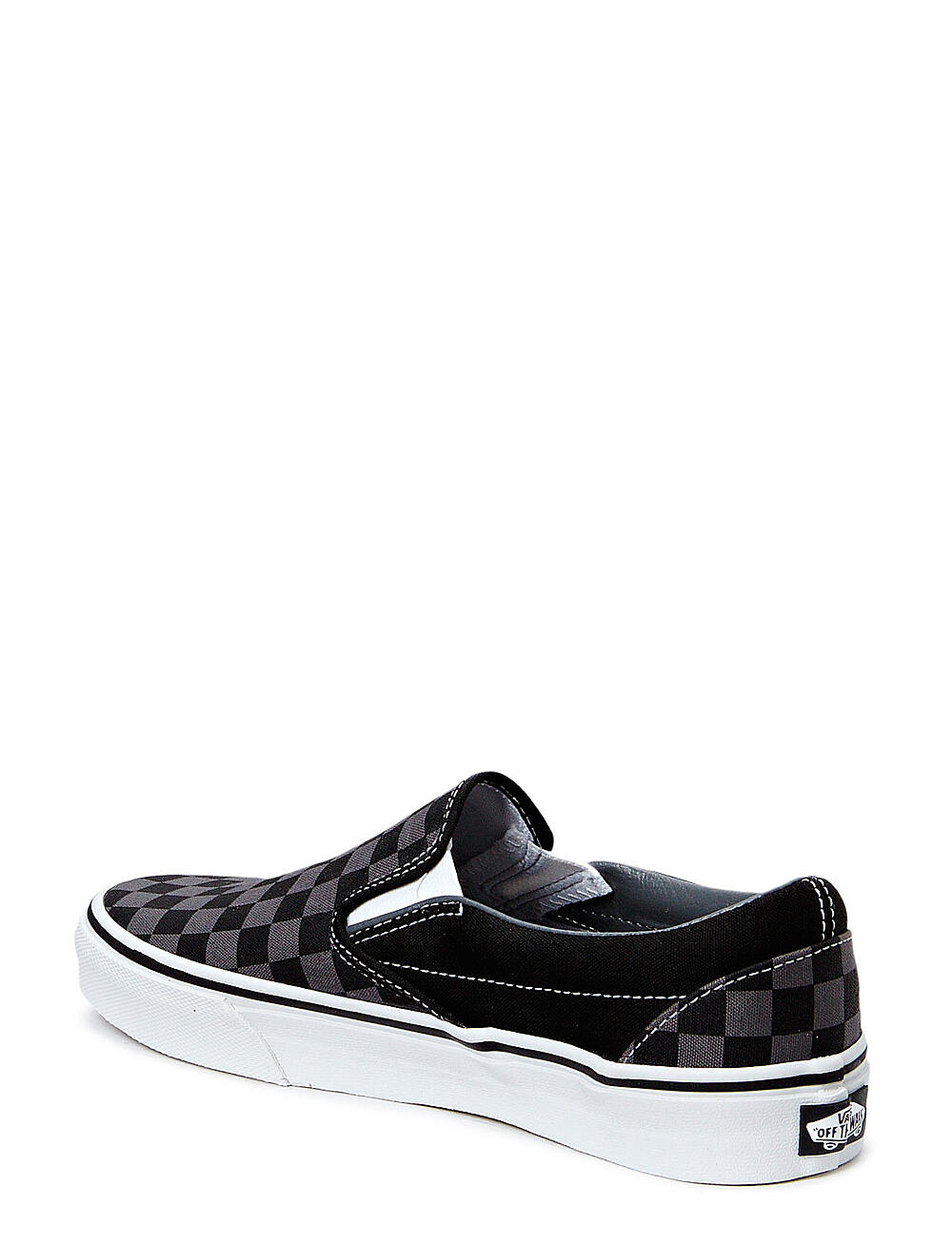 VANS - UA Classic Slip-On - lav ankel - black/pewter checkerboard - 1