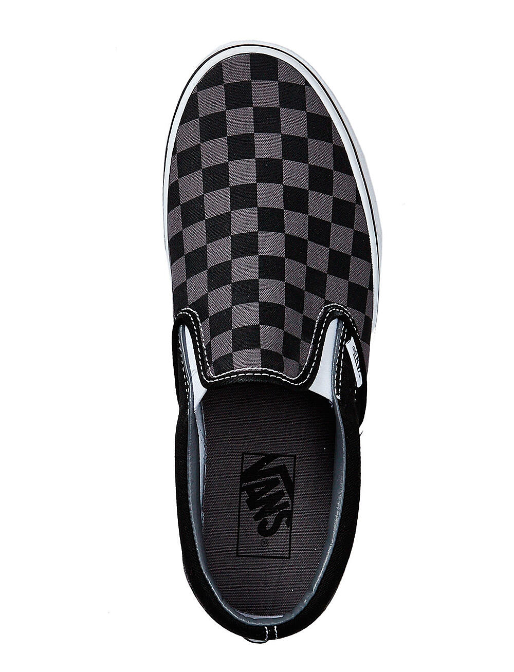 VANS - UA Classic Slip-On - lav ankel - black/pewter checkerboard - 2