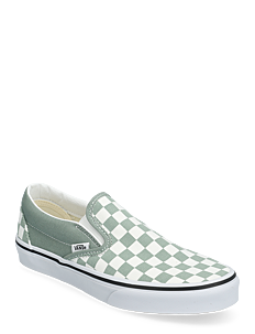 VANS Classic Slip-On - Sneakers - COLOR THEORY CHECKERBOARD ICEBERG GREEN / green