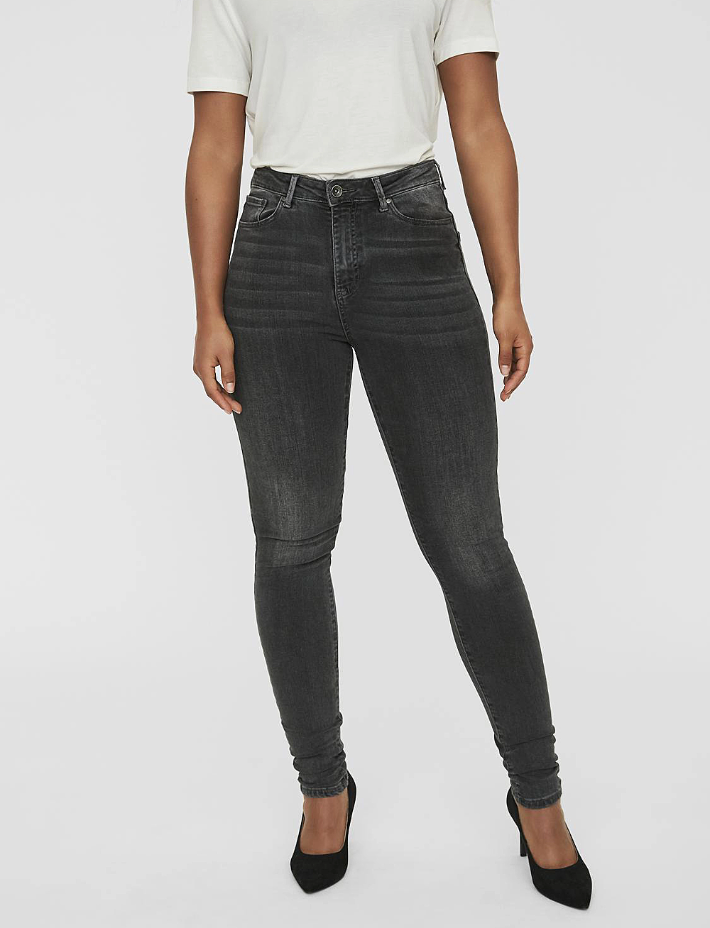 Vero Moda - VMSOPHIA HR SKINNY JEANS AM203 NOOS - skinny jeans - dark grey denim - 0